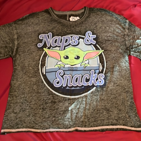 Star Wars Tops Grogu Baby Yoda Crop Top Xl Star Wars Naps And